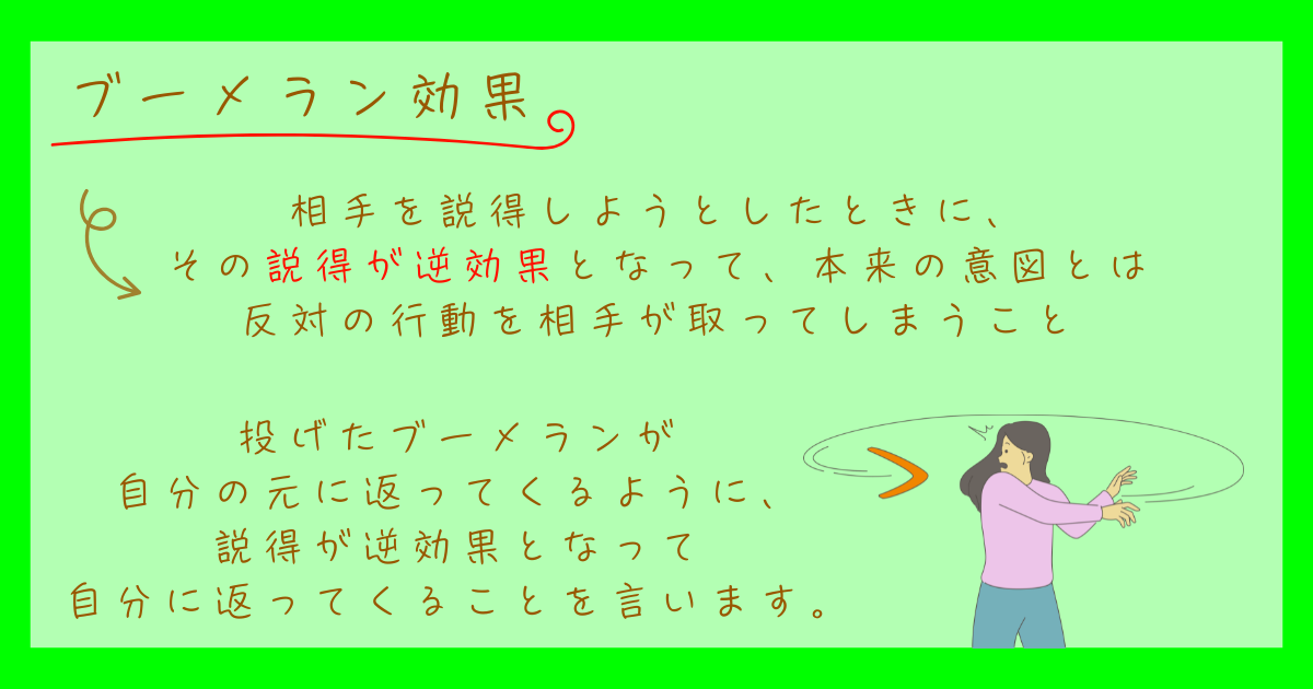 ブーメラン効果