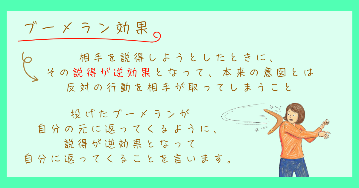 ブーメラン効果
