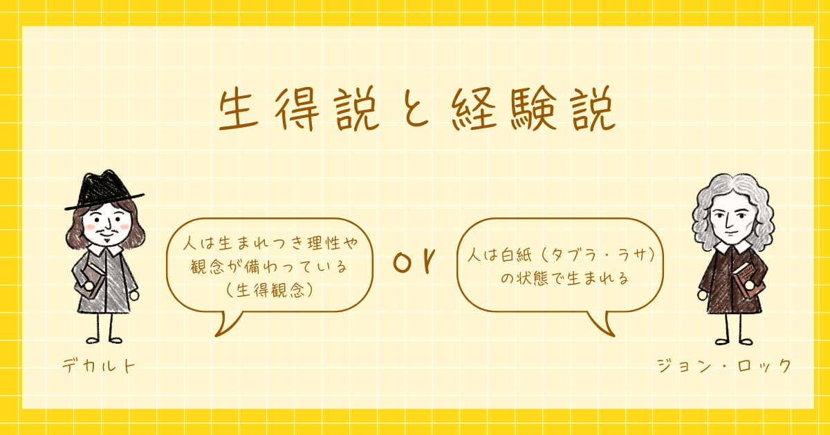 生得説 経験説 心理学