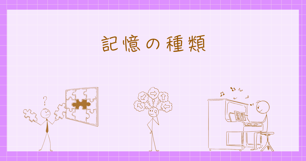 記憶　認知心理学　種類