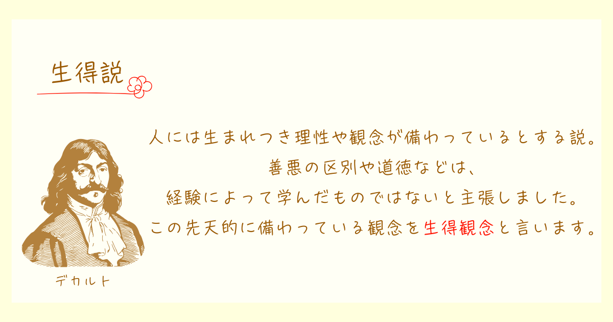 生得説　デカルト