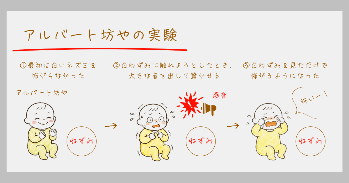 恐怖条件づけ アルバート坊や 実験 ワトソン