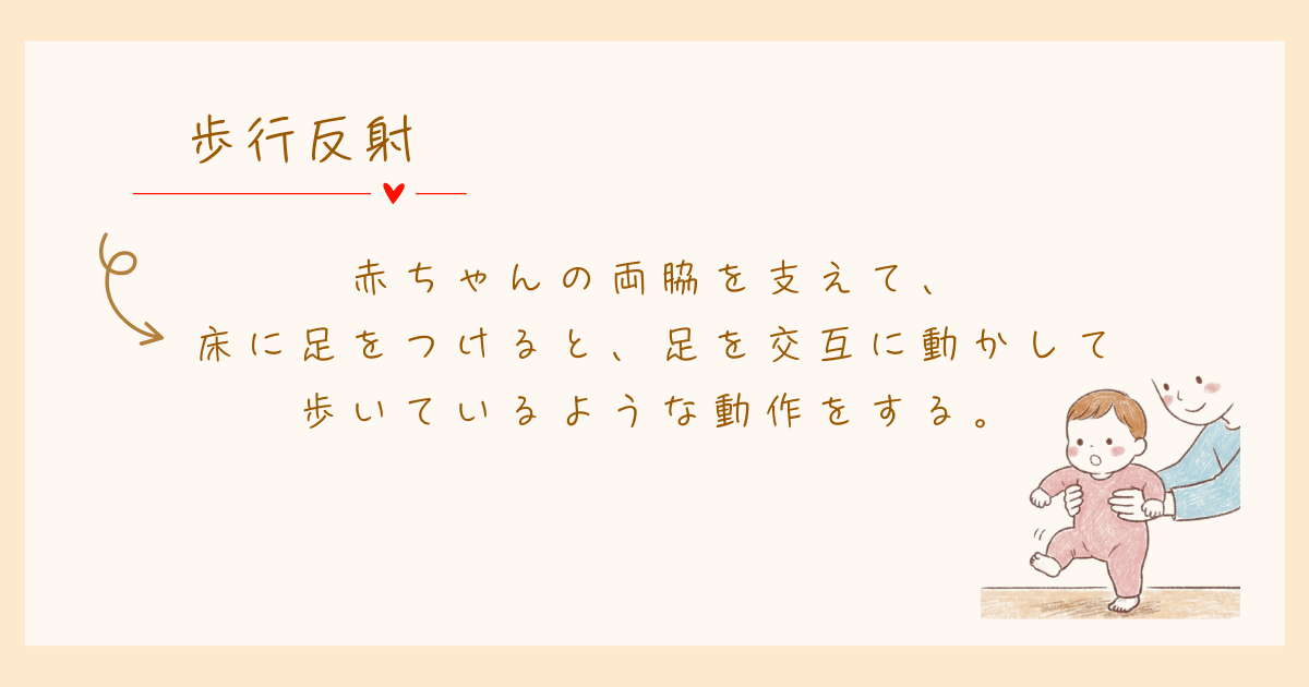 歩行反射　原始反射　発達心理学